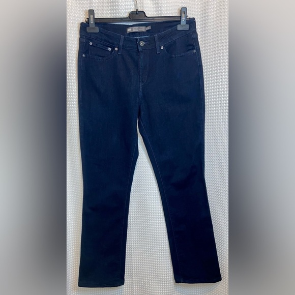 Women Levi’s‎ Dark blue Bold Curve classic rise straight Jeans size 12 - Picture 2 of 10